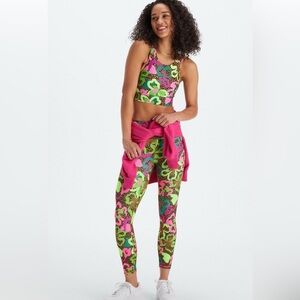 Fabletics high-waisted 7/8 legging and matching Belle high-impact sports bra